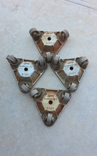 4 x Bond 2127 Dolly / Casters With Semi - Steel Wheels / 450 Lbs. Max Per Each