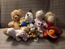 11Kuscheltiere/Stoffpuppen  Konvolut + 1 Katze mit Funktion