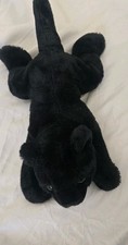 RARE FAO Schwarz 16   Black Panther Amber Eyes Plush Stuffed Animal EUC
