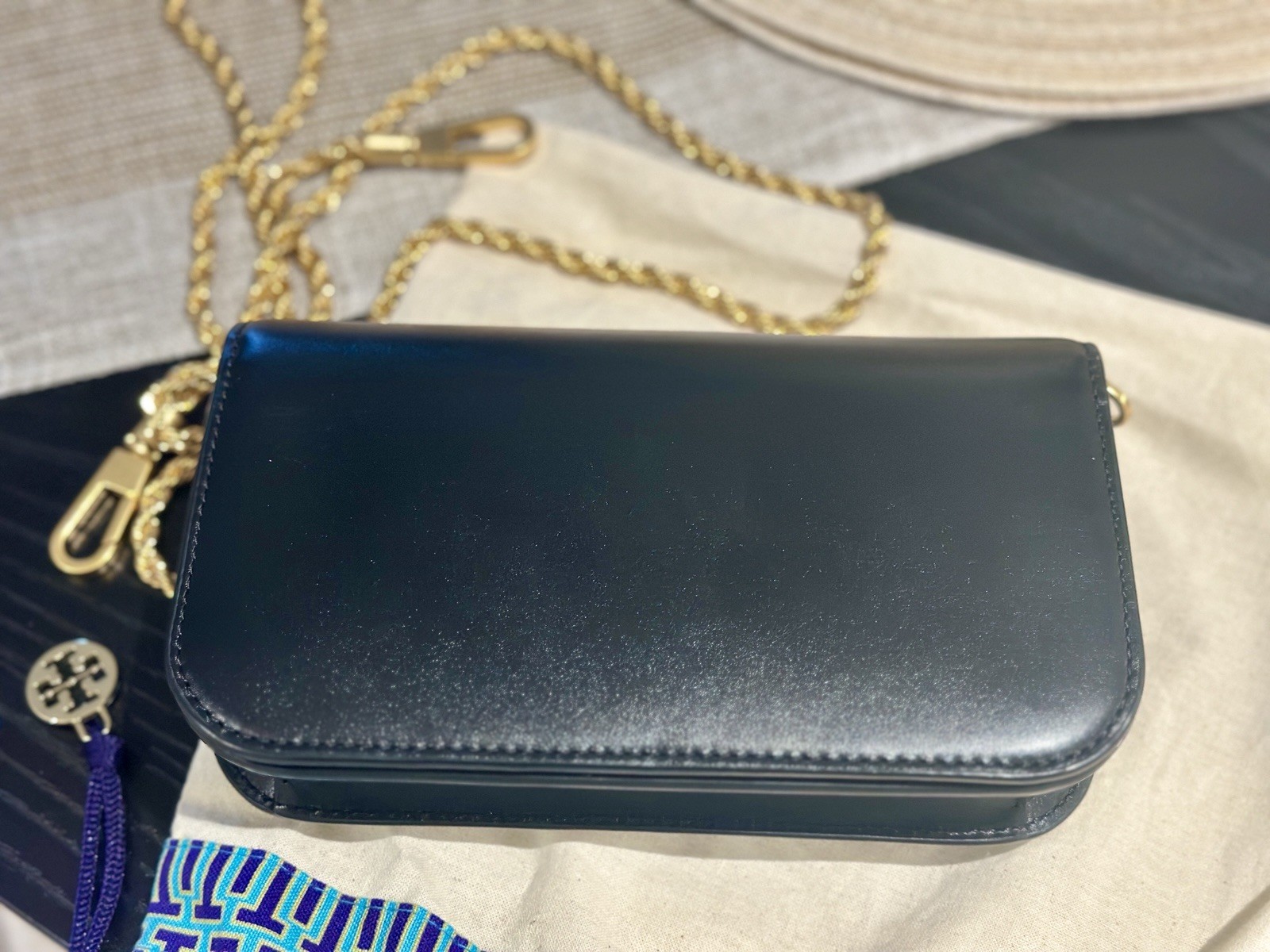TORY BURCH ELEANOR LADIES LEATHER CROSS BODY BAG BLACK RRP £680 # image 3