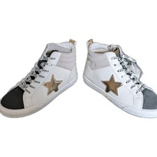 Vintage Havana Lester Women's Sneakers Size 7.5 Black White Gold