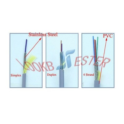 Armored Multi-mode   Fiber Optic Cable 62.5/125  SC UPC to SC UPC 10M #xh
