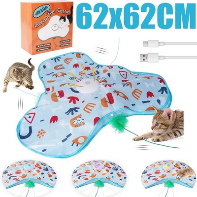 Interaktive Katzen Spielmatte Elektrisches Katzenspielzeug Drei Modi 1300 mAh DE