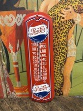 VINTAGE PEPSI COLA THERMOMETER SIGN COCA COLA 7UP PEPSI ORANGE CRUSH DR PEPPER
