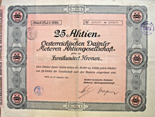 nieperforowany austriacki Daimler - silniki 5t akcja Wiedeń 1921 Austria