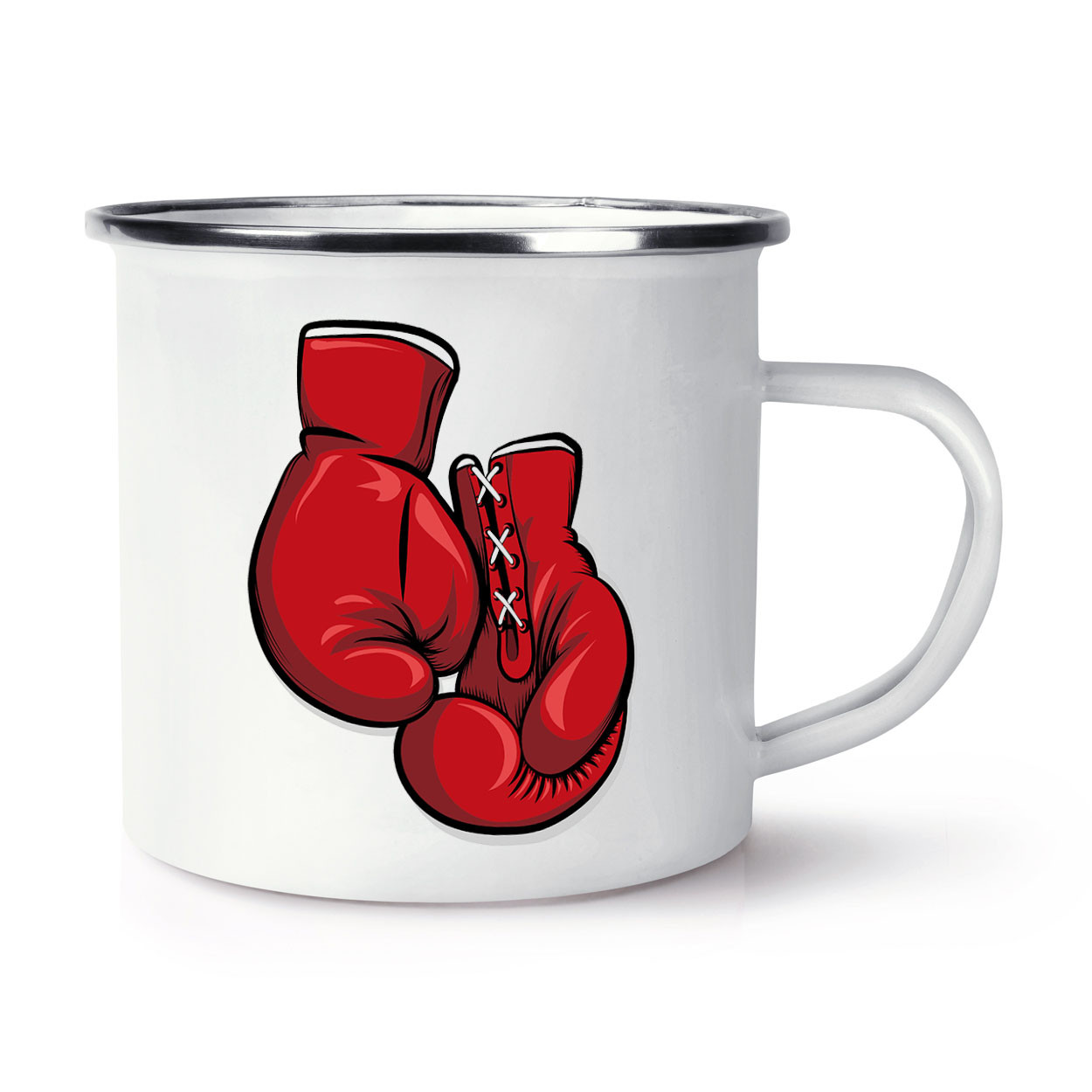 Boxing Gloves Enamel Mug Cup Boxer Fathers Day Christmas Dad Gift MMA