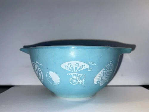 VTG 1958 Pyrex Hot Air Balloons Cinderella Dip #441 Mixing Bowl 1 1/2 Pint
