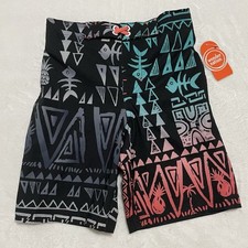 NEW Wonder Nation Shorts Swim Trunks Quick Dry Youth Boys Medium 8 Fish Bone