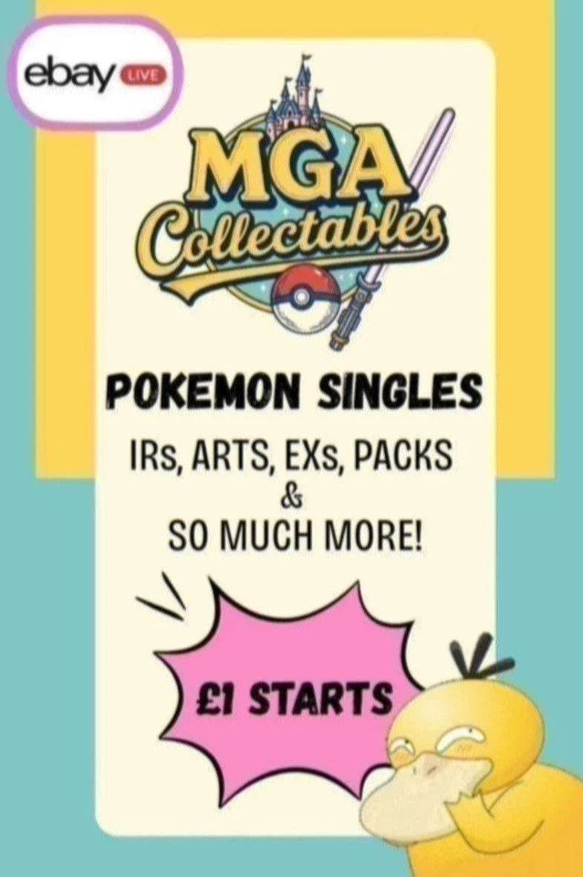 Pokemon Cards £1 Starts - Singles, Slabs, Packs & More!
