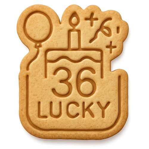 Tagliabiscotti e timbro impilato Lucky 36, fondente e argilla - 3,2x4" - Foto 1 di 3