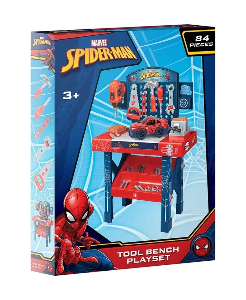 Juego de Banco de Herramientas Spider-Man con Desmontar Coche Niños Taller Juguete Nuevo Foto 4 de 4