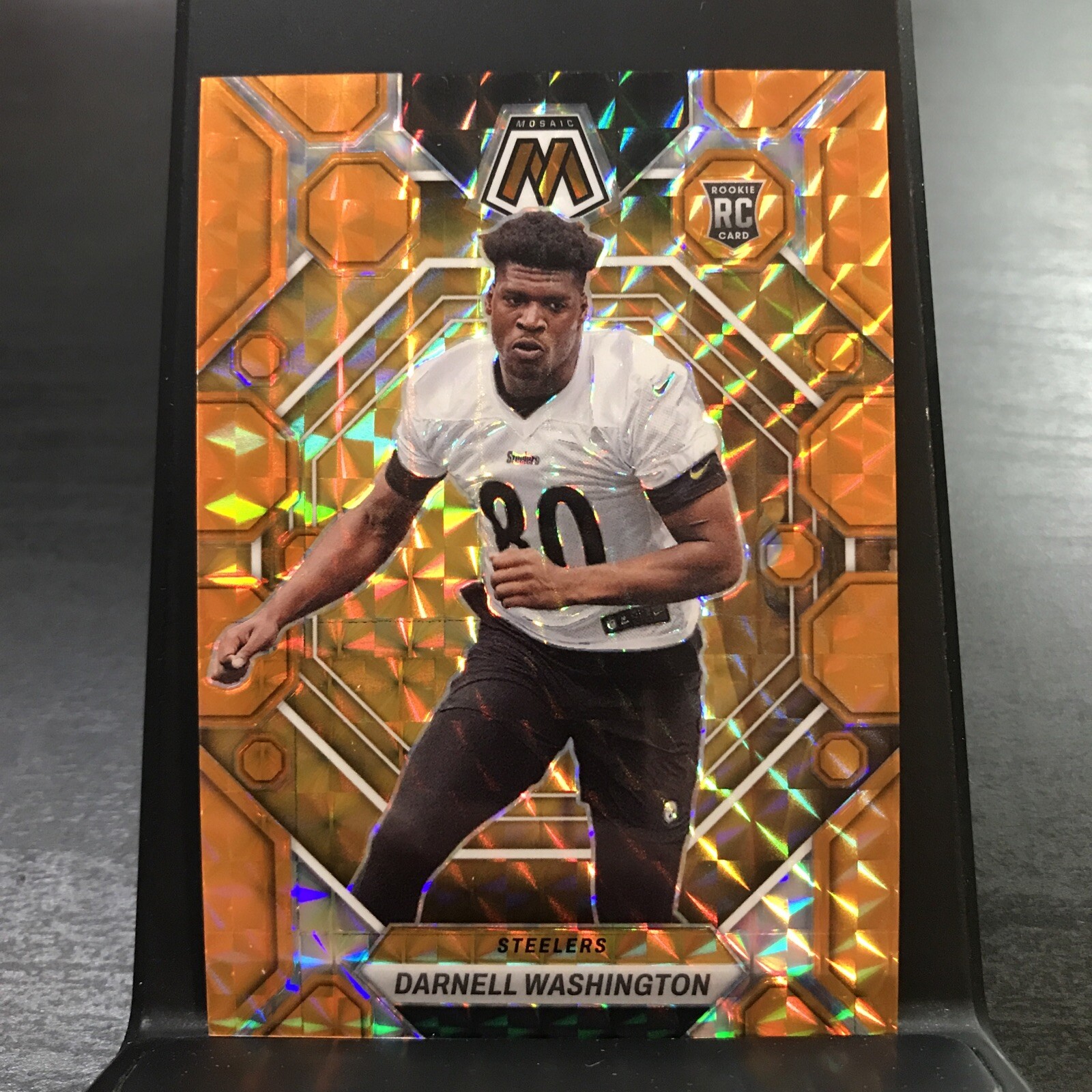 DARNELL WASHINGTON 144/199 RC SP ORANGE PRIZM 2023 MOSAIC 306 STEELERS