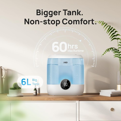 Top Fill 60-Hour Runtime Ultrasonic Humidifier with Aroma Diffuser & Night Light - Picture 5 of 10