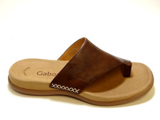 GABOR Pantolette Dianette Zehentrenner peanut Lederfutter Neu 2025 03.700.24