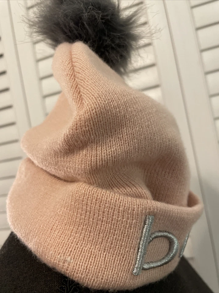 🔥Bebe Mujer Rosa Esquí Conejito Trineo Lana Gorro Invierno con Sombrero Gris Pom Pom🔥 Foto 4 de 4