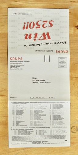 NEW - Vintage 1990s Krups 10 Cup ProAroma Time Coffee Maker - Made In Germany - Picture 16 of 19