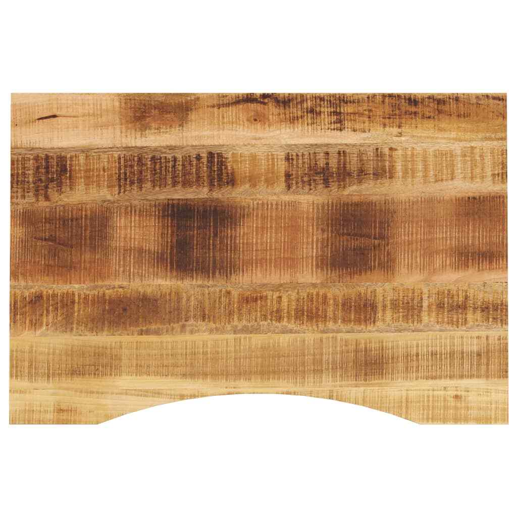 vidaXL Desk Top with Curve 100x60x2.5 cm Solid Wood Rough Mango