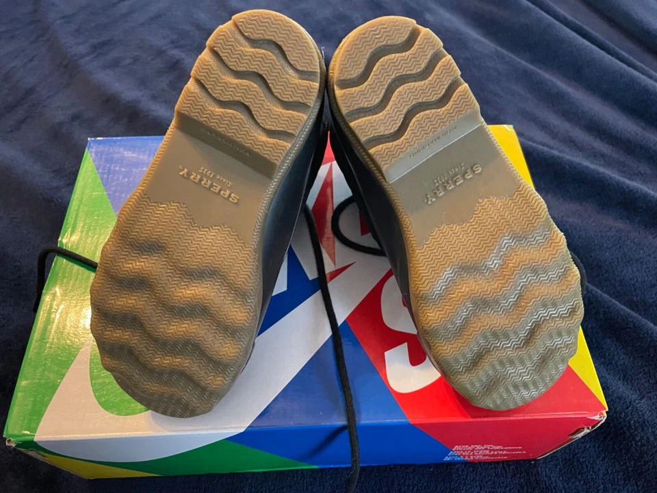 Bota Sperry Port para niñas talla 13 niños negro rosa lluvia casual  Foto 4 de 4