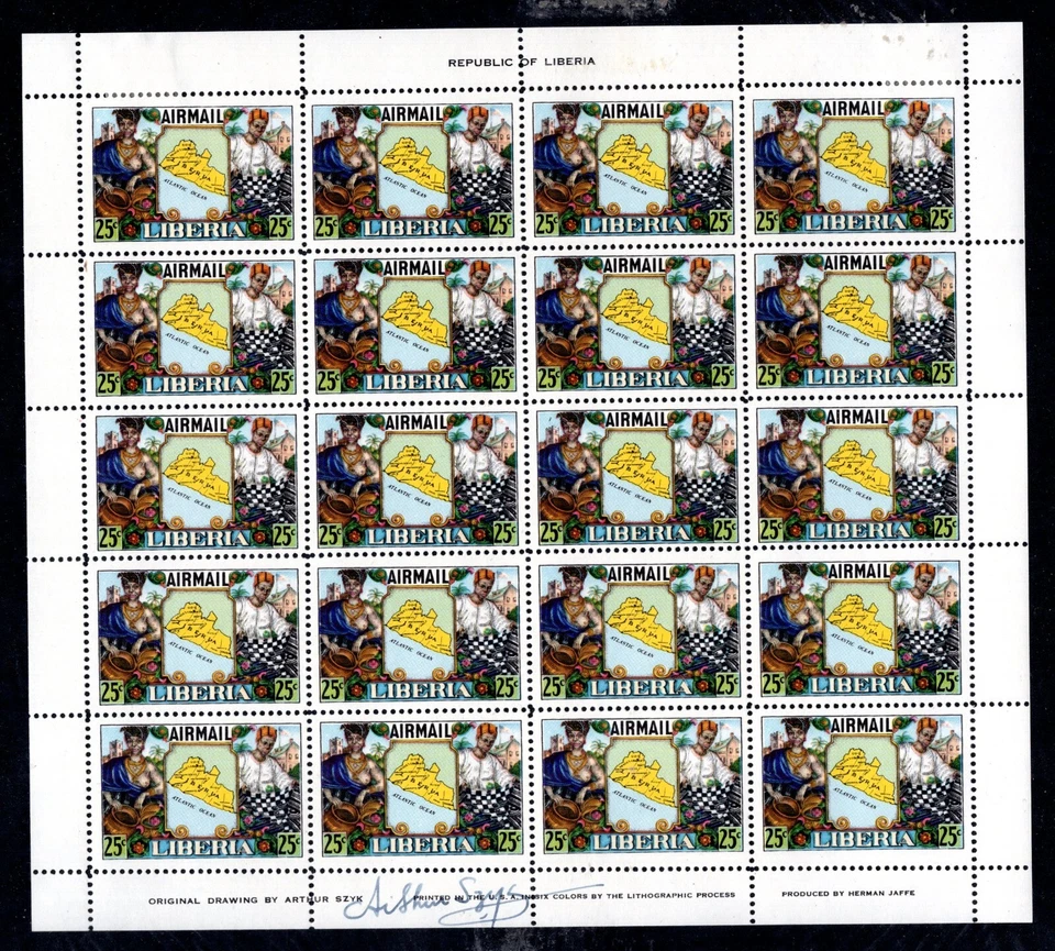 LIBERIA 1949-1952 Sc. #309-312, C63, C64, C69a COLECCIÓN JUDAICA JEHUDIASIMAN Foto 3 de 4