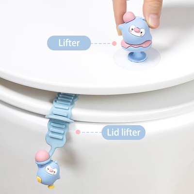 Cartoon Animal Design Toilet Lid Opener Toilet Lid Handle Anti Dirty Hands