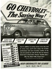 1941 Chevrolet Chevy Special Deluxe 4-door Sedan Vintage Print Ad 8 1941 Chevrolet Chevy Special Deluxe 4-door Sedan Vintage Print Ad 8
