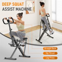 Squat Rowing Machine Foldable Exercise Equipment Glutes&Leg Home Workout Machine