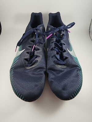 NIKE ZOOM RIVAL MENS TRACK SPIKES SIZE 12.5 OBSIDIAN BLUE GENTLY USED AH1020-406