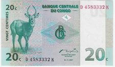 CONGO (Republic) - 20 Centimes 1997 P 83a NEW / UNC