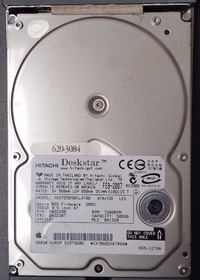 Hitachi 3.5'' 7200 RPM 500GB IDE Apple HDD HDS725050KLAT80 PN