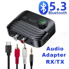 Bluetooth 5.4 Transmitter Receiver 4 IN 1 Wireless Audio 3.5mm Jack Aux Adapter