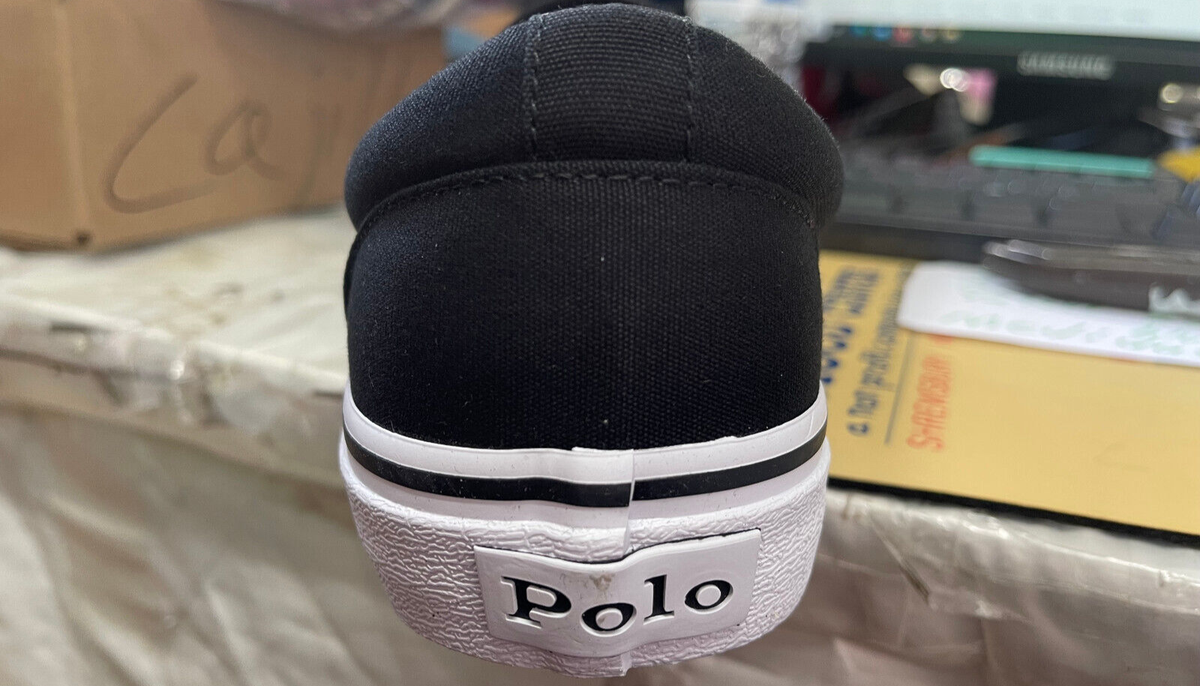 Polo Ralph Lauren Keaton Allover Pony Slip-On Black White Shoes