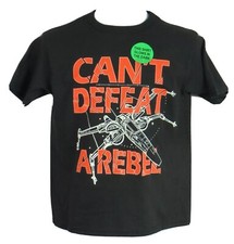 Star Wars Boys T-Shirt Can't Defeat A Rebel Officially Licensed X-Wing Fighter
