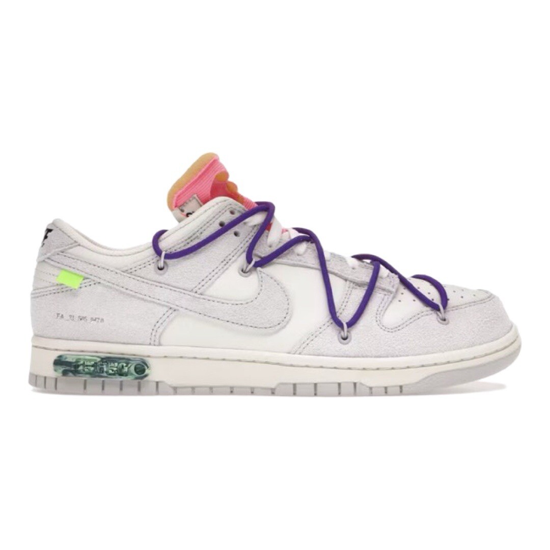 OFF WHITE X NIKE NEW Nike Dunk Low x Off White Lotto 15 di 50 Sneaker DJ0950 101 Taglia 10