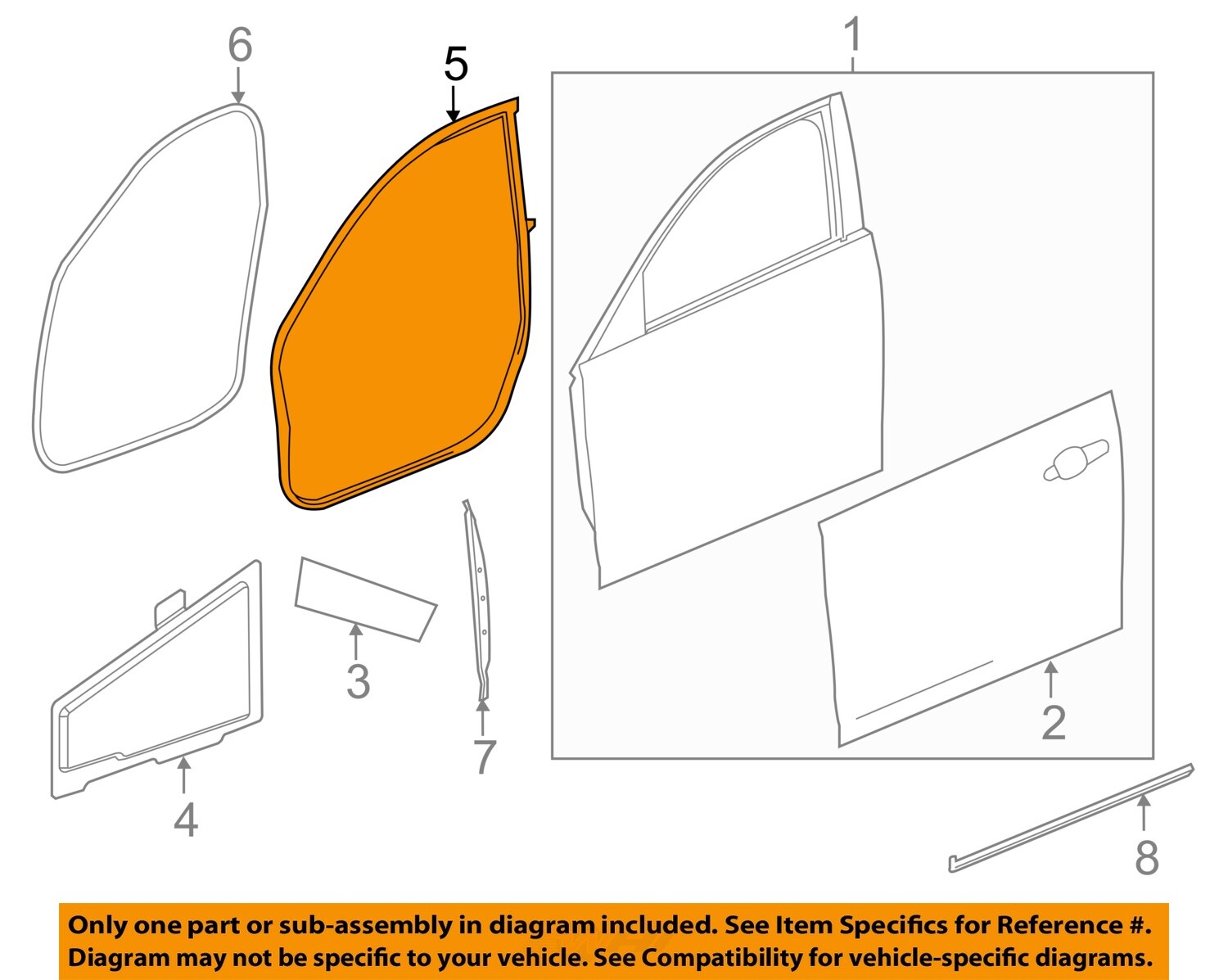 GM OEM 14-19 CTS Front Door Door Components-Door W'strip 84188471