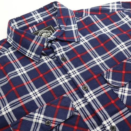 Men ' s 100% Cotton Plaid Flannel Shirt Long Sleeve Fashion Comfort Fit Pockets - Picture 9 of 95