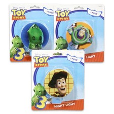 Night Light Plug-in Rotary Shade Toy Story 3 Woody Buzz Rex Girl Boy NEW