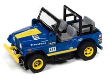 New Auto World Rally Rel 3 Blue Jeep CJ-7 Xtraction HO Slot Car Run on AFX Tomy