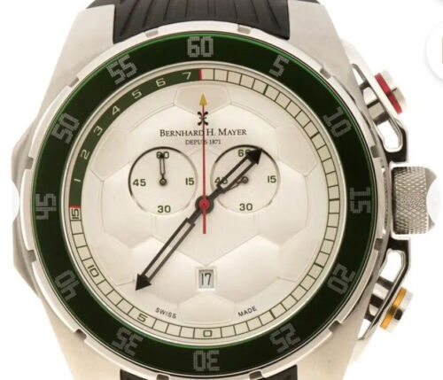New In Box Bernhard H. Mayer White Stainless Steel Striker Men's Wristwatch 50mm - Picture 3 of 12