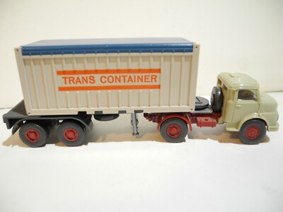 WIKING VINTAGE RARE MERCEDES 1413 TRANS CONTAINER TRUCK  MINT 888/3B FROM 1970