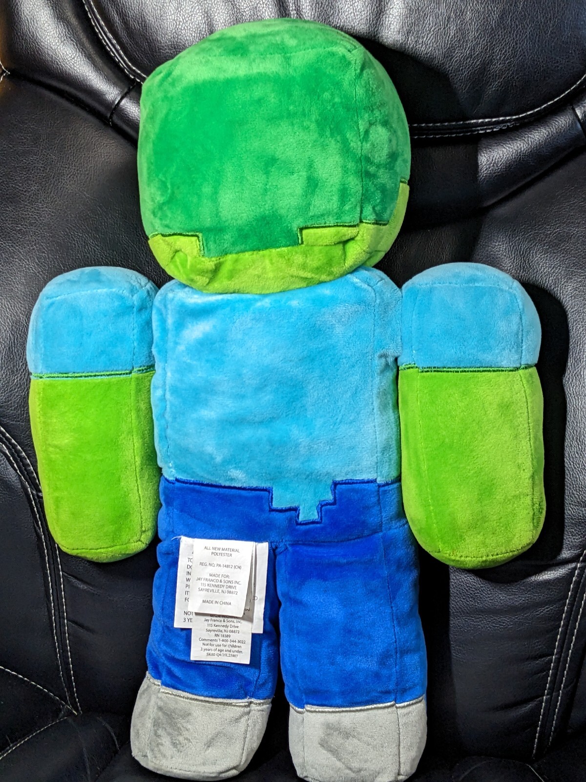 Minecraft Zombie Pillow Buddy Plush 20" inch Mojang Stuffed Large Figure eBay