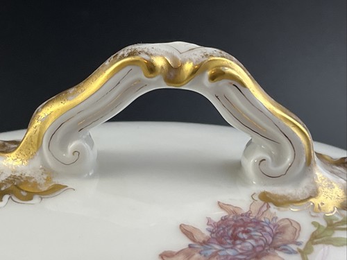 Theodore Haviland France Chrysanthemum 13 1/2" Tureen w/ Rare Mark 1892-93 - Picture 4 of 19