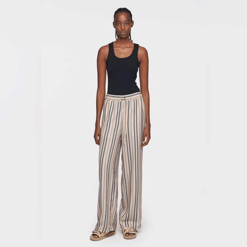 KOTN Pull On Wide Straight Leg Trouser Pants NWT eBay