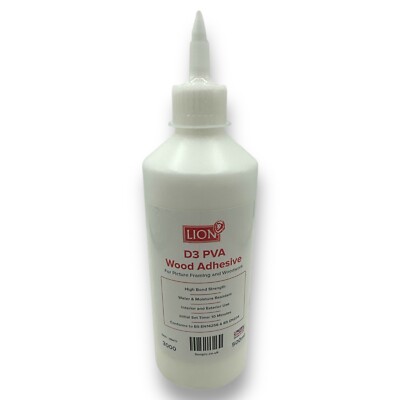 PVA Adhesive GLUE LION D3 500ml High Bond Picture Framing  Water Resistant