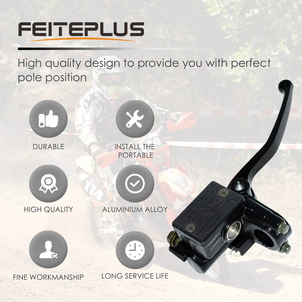 7/8" 22mm Front ATV Brake Clutch Master Cylinder Reservoir levers For Honda - Image 2 of 4