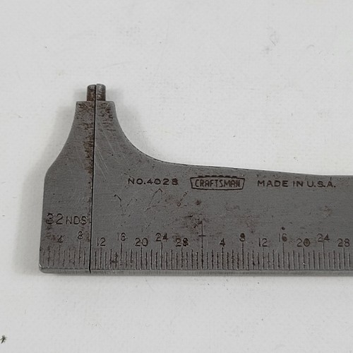 Craftsman No.4028 3-Inch Long Steel Pocket Slide Caliper. Made in the USA. - Picture 2 of 8