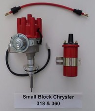 Chrysler 318 360 Red Small Female Cap Hei Distributor Red Round 45k Coil