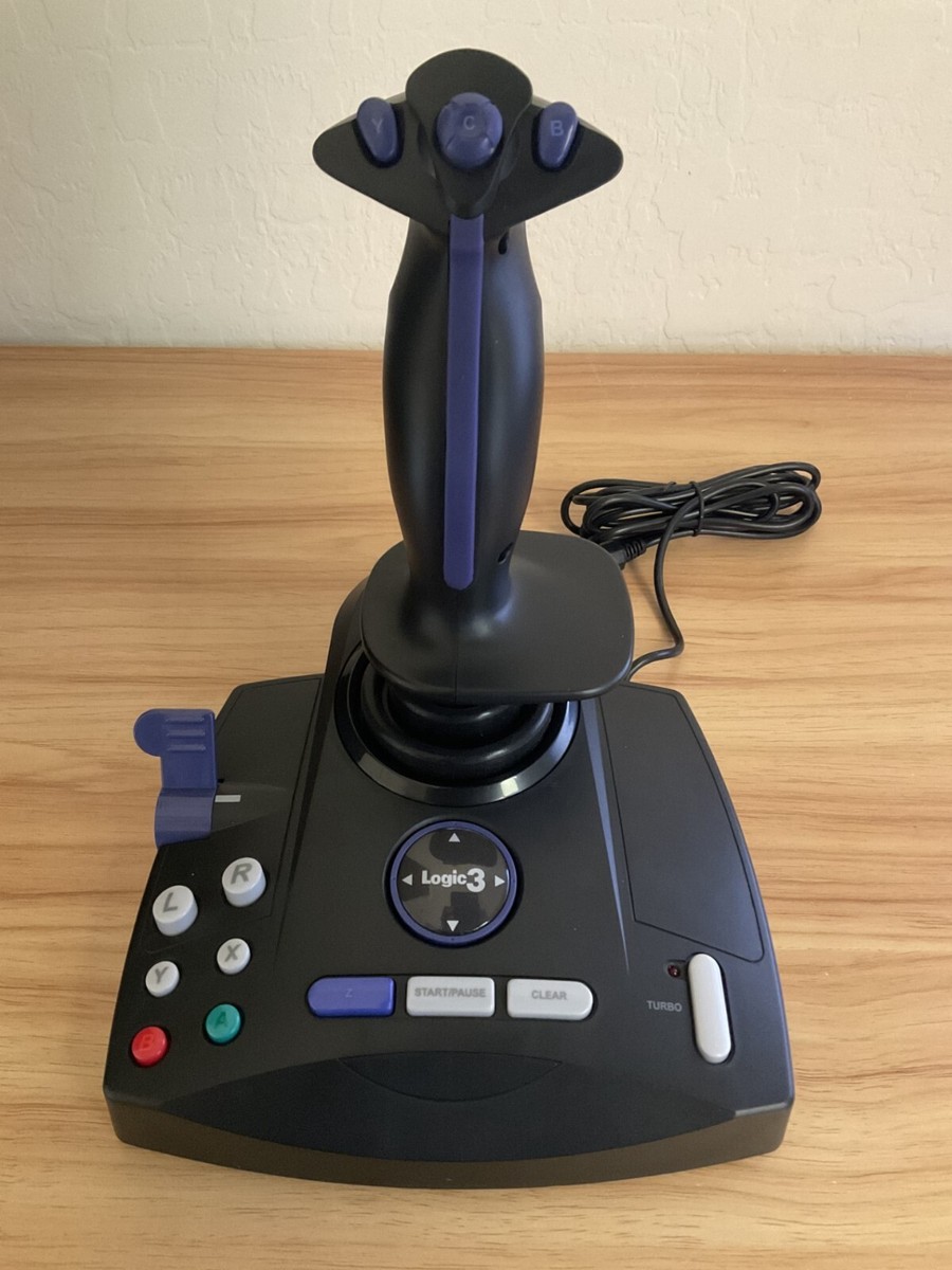in Box) Nintendo Gamecube Logic3 Flight Stick Controller Pad LOT