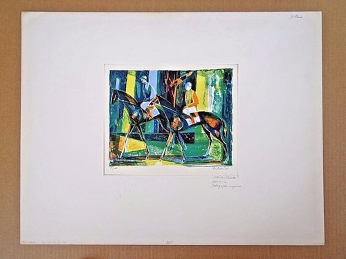 Camille Hilaire “Chevaux” signed lithograph limited ed. no. 5/100 INV2705 - Picture 2 of 8