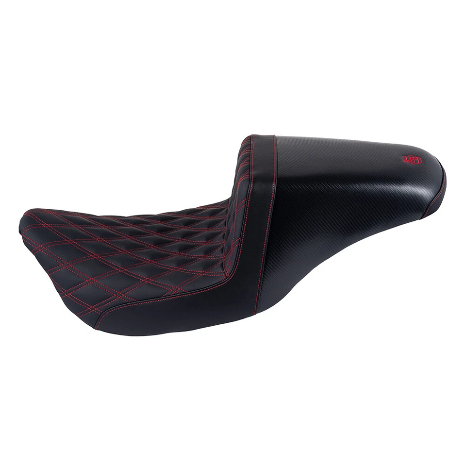 Asiento de asalto Advanblack costura roja para Harley Electra Street Road King 09+ Foto 3 de 4