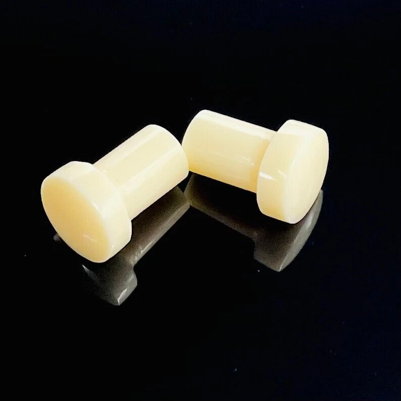 Tapones para los oídos BONE de un solo destello, PAR hechos a mano tamaño 3 mm a 25 mm y más Foto 3 de 4